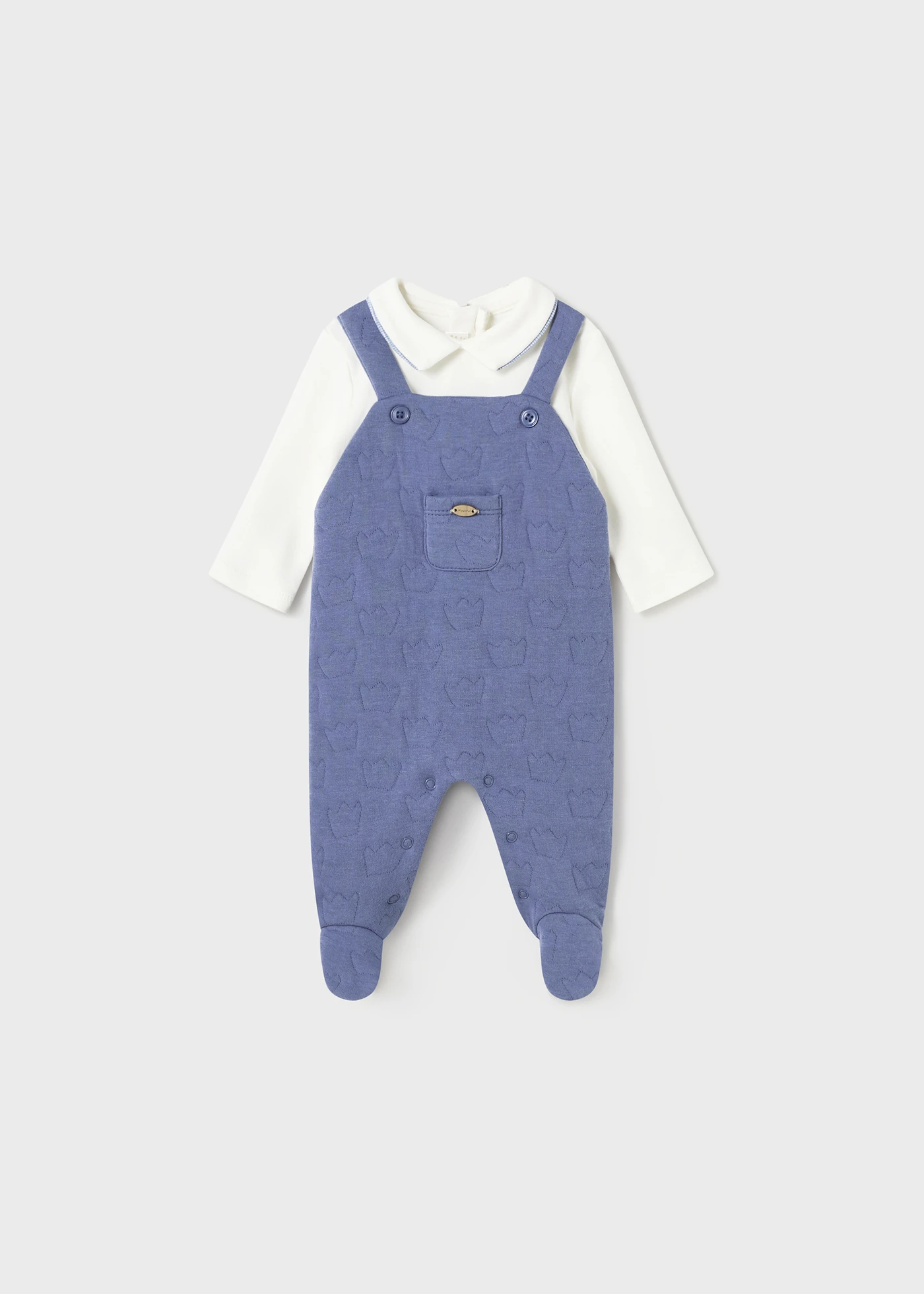 Mayoral Quilted Onesie Style 2670 - Winterblue